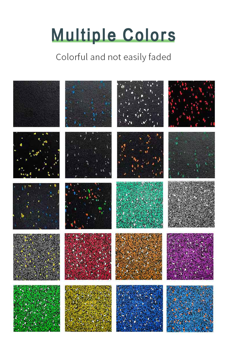 composite rubber tile color cards